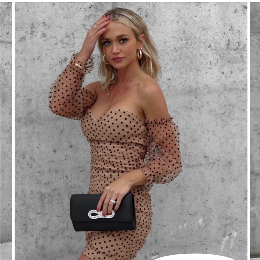 Always a Mademoiselle Polka Dot Ruched Dress